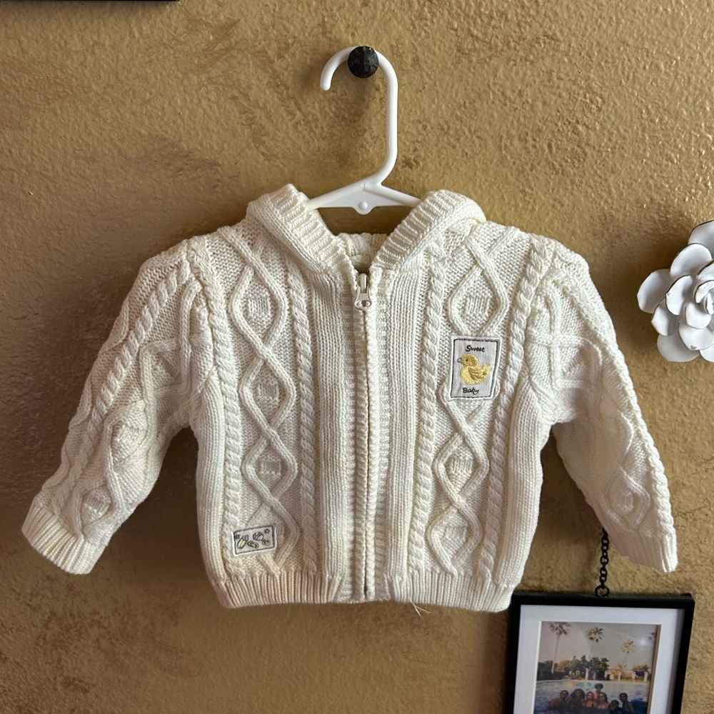 Stacy Claire Boyd White Knit Zipup